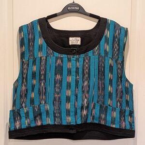 NWOT Beckwoman L/XL Handmade Guatemalan Cotton Hippie Vest